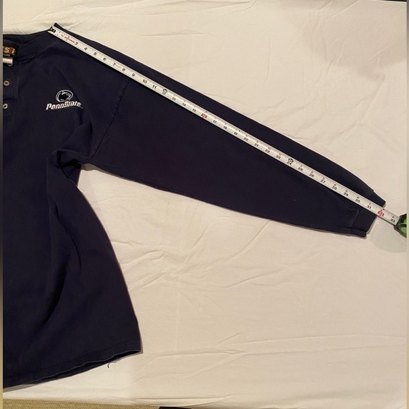 TSi Penn State Henley Shirt Men's X-Large Navy Blue Long Sleeve Cotton Tee - Picture 10 of 10